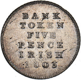 1805 5 Pence Bank Token - George III Silver Coin - Nice