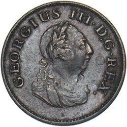 1806 Ireland Farthing - George III Copper Coin - Nice