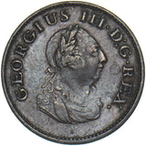 1806 Ireland Farthing - George III Copper Coin - Nice