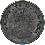 1806 Ireland Farthing - George III Copper Coin - Nice