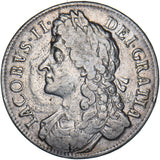 1686 Crown - James II British Silver Coin - Nice