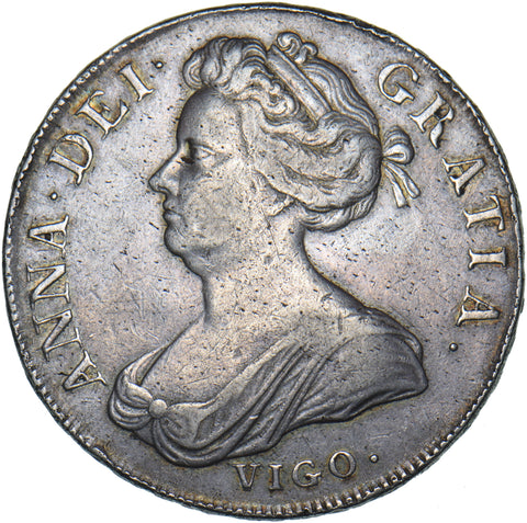 1703 Vigo Crown - Anne British Silver Coin - Nice