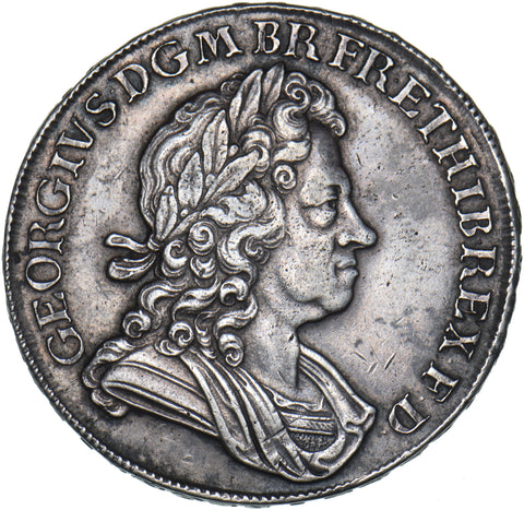 1716 Crown - George I British Silver Coin - Very Nice