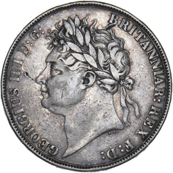 1821 Crown - George IV British Silver Coin - Nice