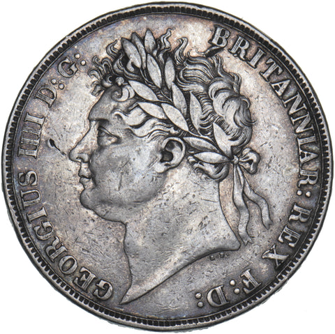 1821 Crown - George IV British Silver Coin - Nice