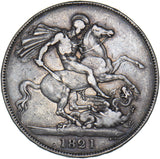 1821 Crown - George IV British Silver Coin - Nice