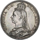 1887 Crown - Victoria British Silver Coin - Very Nice