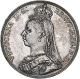 1887 Crown - Victoria British Silver Coin - Very Nice