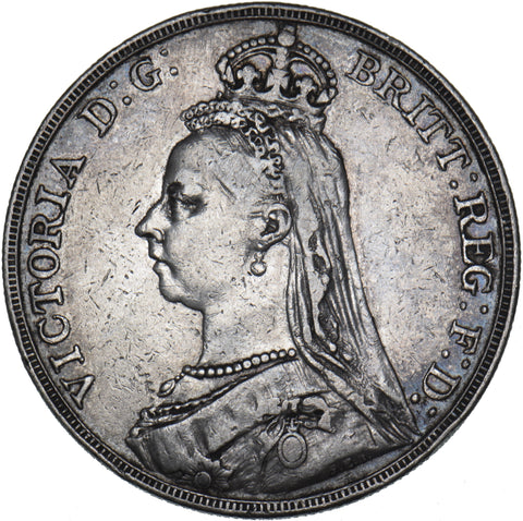 1888 Crown - Victoria British Silver Coin - Nice