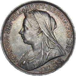 1896 LX Crown - Victoria British Silver Coin - Very Nice