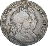 1693 Halfcrown - William & Mary British Silver Coin