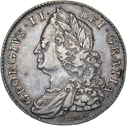 1746 Lima Halfcrown - George II British Silver Coin - Nice