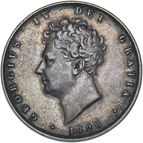 1828 Halfcrown - George IV British Silver Coin - Nice