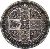 1849 Godless Florin - Victoria British Silver Coin - Very Nice
