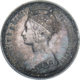 1880 Gothic Florin - Victoria British Silver Coin - Very Nice