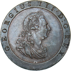 1797 Penny - George III British Copper Coin - Nice
