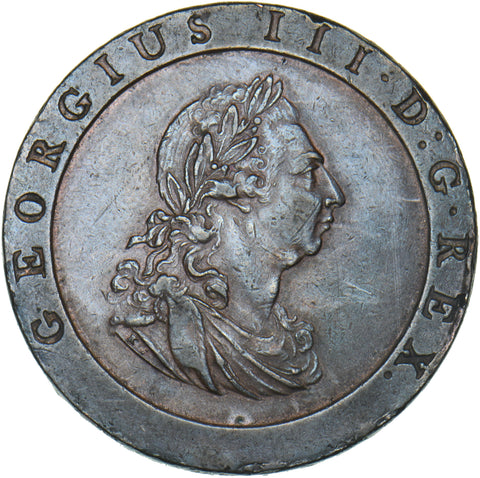 1797 Penny - George III British Copper Coin - Nice