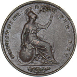 1844 Penny - Victoria British Copper Coin
