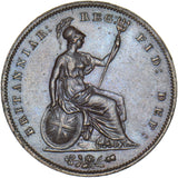 1853 Penny (OT) - Victoria British Copper Coin - Very Nice