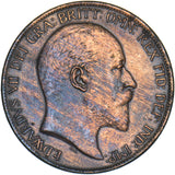 1903 Penny - Edward VII British Bronze Coin - Nice