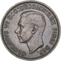 1950 Penny - George VI British Bronze Coin - Very Nice