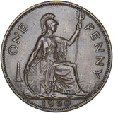 1950 Penny - George VI British Bronze Coin - Very Nice