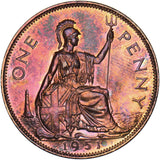 1951 Proof Penny - George VI British Bronze Coin - Superb