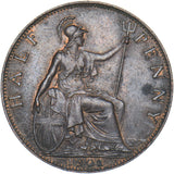1901 Halfpenny - Victoria British Bronze Coin - Very Nice