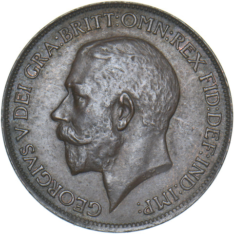 1911 Halfpenny - George V British Bronze Coin - Very Nice