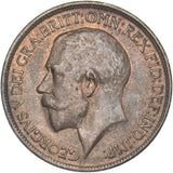 1919 Halfpenny - George V British Bronze Coin - Very Nice