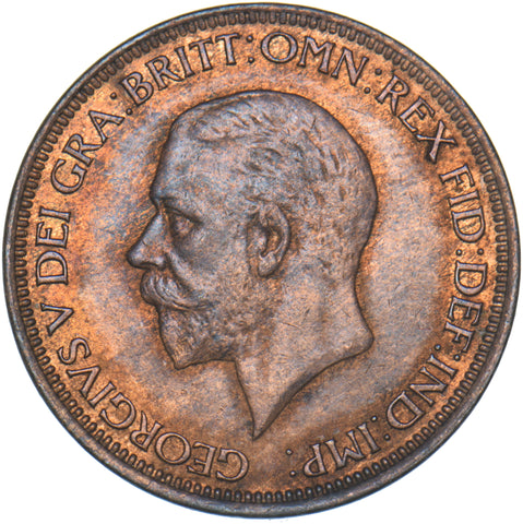 1931 Halfpenny - George V British Bronze Coin - Very Nice
