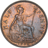 1931 Halfpenny - George V British Bronze Coin - Very Nice