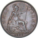 1935 Halfpenny - George V British Bronze Coin - Very Nice