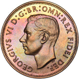 1951 Proof Halfpenny - George VI British Bronze Coin - Superb
