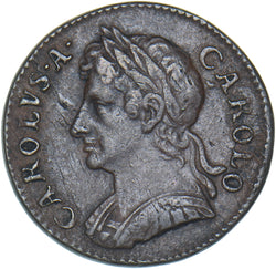 1673 Farthing - Charles II British Copper Coin - Nice
