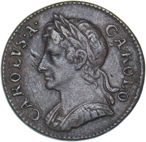 1673 Farthing - Charles II British Copper Coin - Nice
