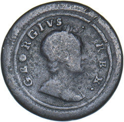 1720 Farthing - George I British Copper Coin