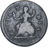 1720 Farthing - George I British Copper Coin