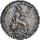 1844 Farthing - Victoria British Copper Coin