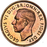 1951 Proof Farthing - George VI British Bronze Coin - Superb