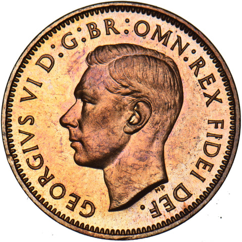 1951 Proof Farthing - George VI British Bronze Coin - Superb
