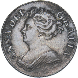 1709 Shilling - Anne British Silver Coin - Very Nice