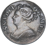 1709 Shilling - Anne British Silver Coin - Very Nice