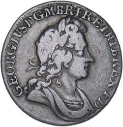 1723 SSC Shilling (2nd Bust) - George I British Silver Coin - Nice