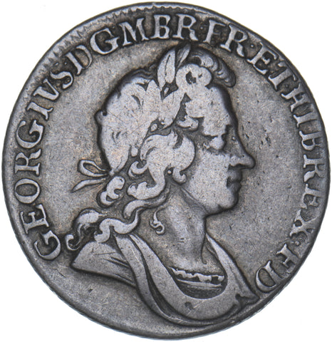 1723 SSC Shilling (2nd Bust) - George I British Silver Coin - Nice
