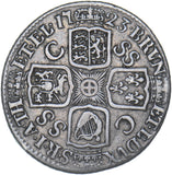 1723 SSC Shilling (2nd Bust) - George I British Silver Coin - Nice
