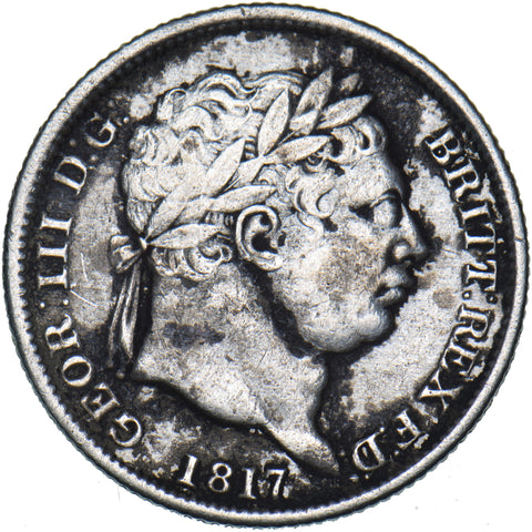1817 Shilling - George III British Silver Coin