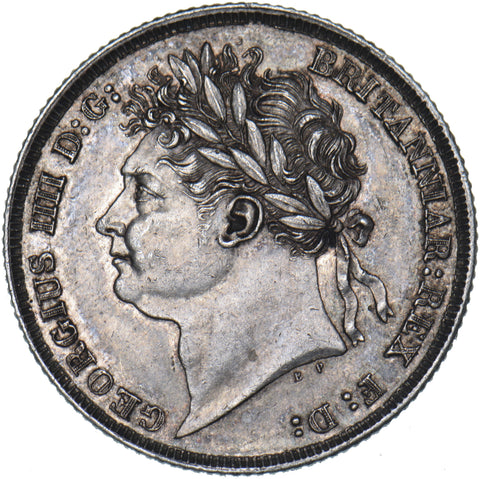 1825 Shilling - George IV British Silver Coin - Very Nice
