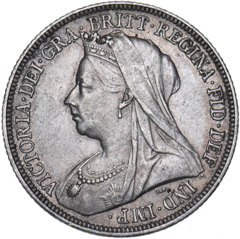 1896 Shilling - Victoria British Silver Coin - Very Nice