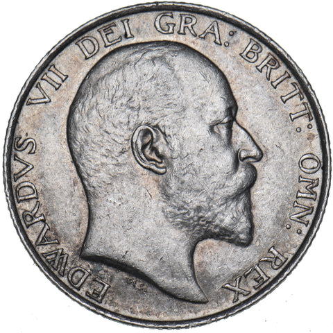 1902 Shilling - Edward VII British Silver Coin - Very Nice